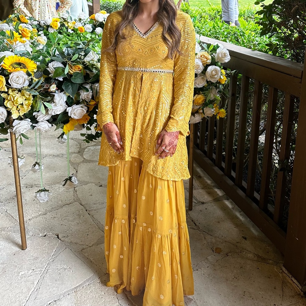 Yellow Pithi Wedding Outfit